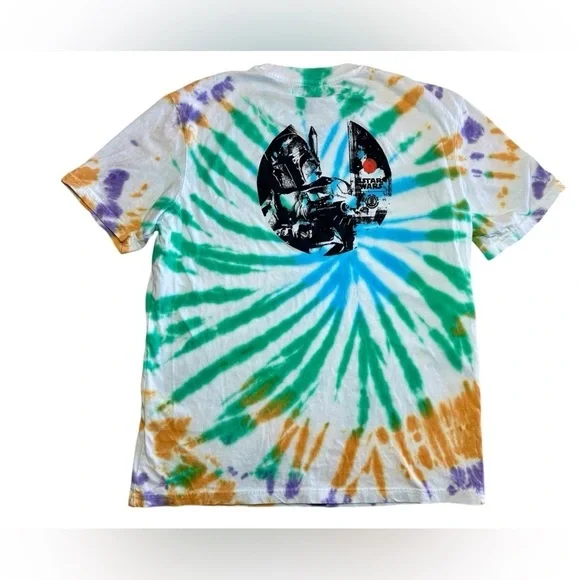 Element x Star Wars Men's T-Shirt White Multicolor Tie-Dye Size S/P​​​​ - Picture 5 of 10